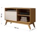 Rack para TV Até 42 Polegadas Fenix Wood 1 Porta 1 Prateleira Cumaru/Off White - Giga Móveis