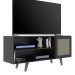Rack para TV Até 60 Polegadas Boston 1 Porta 1 Prataleira Preto - Jcarvalho