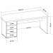 Mesa para Escritório Tamburato 4 Gavetas 180 Cm Carvalho/Branco - Artany Móveis