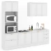 Cozinha Completa Miami 9 Portas 5 Gavetas 100% Mdf Americana Branco - Panorama Móveis