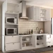 Cozinha Completa Miami 9 Portas 5 Gavetas 100% Mdf Americana Branco - Panorama Móveis