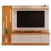 Estante para TV Até 65 Polegadas Candian com Led 4 Portas Cinamomo/Off White - Jcm Móveis