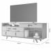 Rack para TV Até 65 Polegadas ímpar 2 Portas 1 Gaveta Cinamomo/Off White - Jcm Móveis
