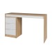 Mesa para Escritório 3 Gavetas Lâmina Mel/Branco - Pnr Móveis