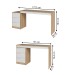 Mesa para Escritório 3 Gavetas Lâmina Mel/Branco - Pnr Móveis