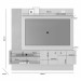 Painel para TV Até 60 Polegadas Preciso 2 Portas 2 Prateleiras Off White/Cinamomo - Jcm Móveis