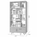 Estante para Livros Office 1 Gaveta Off White/ Cinamomo - Jcm Móveis