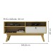Rack para TV Até 50 Polegadas Huston 1 Porta Cinamomo/Off White - Valdemóveis