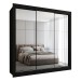 Guarda-Roupa Casal Flórida 3 Portas de Correr 3 Gavetas com Espelho Preto - Panorama Móveis