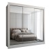 Guarda-Roupa Casal Flórida 3 Portas de Correr 3 Gavetas com Espelho Branco Fosco - Panorama Móveis