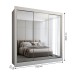 Guarda-Roupa Casal Flórida 3 Portas de Correr 3 Gavetas com Espelho Branco Fosco - Panorama Móveis