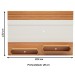 Painel para TV Até 65 Polegadas 2 Nichos Off White/Freijó - Dalla Costa