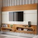 Painel para TV Até 65 Polegadas 2 Nichos Off White/Freijó - Dalla Costa