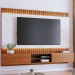 Painel para TV Até 75 Polegadas Búzios 2 Portas 1 Prateleira Noce Milano/Preto Fosco/Calacatta - Colibri