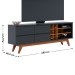 Rack para TV Até 70 Polegadas Noronha 2 Portas 2 Prateleiras Preto Fosco/Noce Milano - Colibri