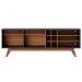 Rack para TV Até 70 Polegadas Noronha 2 Portas 2 Prateleiras Preto Fosco/Noce Milano - Colibri