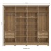 Guarda-Roupa Casal 4 Portas 4 Gavetas Nogueira/Macadamia Cb03n565 - Kappesberg