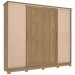 Guarda-Roupa Casal 4 Portas 4 Gavetas Nogueira/Macadamia Cb03n565 - Kappesberg