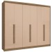 Guarda-Roupa Casal 6 Portas 6 Gavetas Nogueira/Macadamia N566 - Kappesberg
