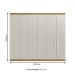 Guarda-Roupa Casal 6 Portas 6 Gavetas Naturalle/Cristalo Rp5660 - Decibal