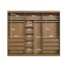 Guarda-Roupa Casal 6 Portas 6 Gavetas Naturalle/Cristalo Rp5660 - Decibal