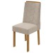 Mesa de Jantar 6 Lugares Astrid 100% Mdf Amêndoa Clean/Off White/Veludo Creme 74884.118 - Móveis Lopas