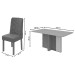 Mesa de Jantar 6 Lugares Astrid 100% Mdf Amêndoa Clean/Off White/Veludo Creme 74884.118 - Móveis Lopas