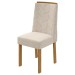 Mesa de Jantar 6 Lugares Astrid 100% Mdf Amêndoa Clean/Off White/Linho Bege 74884.173 - Móveis Lopas