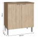 Armário de Cozinha 2 Portas 1 Prateleira 100% Mdf Wood/Malbec Co9203 - Decibal
