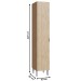 Paneleiro 1 Porta 4 Prateleiras 100% Mdf Wood/Malbec Co9103 - Decibal