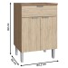 Armário de Cozinha 2 Portas 1 Gaveta 100% Mdf Wood/Malbec Co9211 - Decibal
