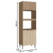 Torre Quente 4 Portas 2 Prateleiras 100% Mdf Wood/Malbec Co9400 - Decibal
