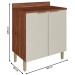 Armário de Cozinha 2 Portas Cacau/Cristalo Co14200 - Decibal
