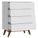 Cômoda Retro Alpi 4 Gavetas Branco - Olivar Móveis