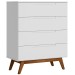 Cômoda Retro Alpi 4 Gavetas Branco - Olivar Móveis