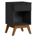Mesa de Cabeceira Alpi 1 Gaveta Preto - Olivar Móveis
