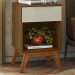 Mesa de Cabeceira Alpi 1 Gaveta Carvalho/Off White - Olivar Móveis