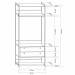 Closet Industrial 2 Gavetas Preto 17251 - Olivar Móveis