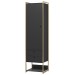 Closet Industrial 1 Porta 2 Gavetas Preto 17321 - Olivar Móveis