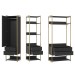 Closet Industrial 1 Porta 6 Gavetas Preto 17518 - Olivar Móveis