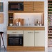 Cozinha Compacta Zeta 4 Portas 1 Gaveta Naturalle/Cristal - Decibal