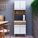 Torre Quente 4 Portas 1 Gaveta Wood/Branco Ac4010 - Decibal