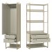 Closet Industrial 1 Porta 4 Gavetas Off White 17520 - Olivar Móveis