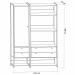 Closet Industrial 1 Porta 4 Gavetas Off White 17520 - Olivar Móveis