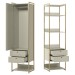 Closet Industrial 1 Porta 4 Gavetas Off White 17521 - Olivar Móveis