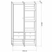 Closet Industrial 1 Porta 4 Gavetas Off White 17521 - Olivar Móveis