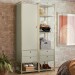 Closet Industrial 1 Porta 4 Gavetas Off White 17521 - Olivar Móveis