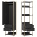 Closet Industrial 1 Porta 4 Gavetas Preto 17521 - Olivar Móveis