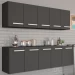 Cozinha Compacta Teresa 10 Portas Preto Fosco - Pnr Móveis