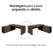 Escritório Completo Diretoria 3 Portas Charuto/Preto - Artany Móveis